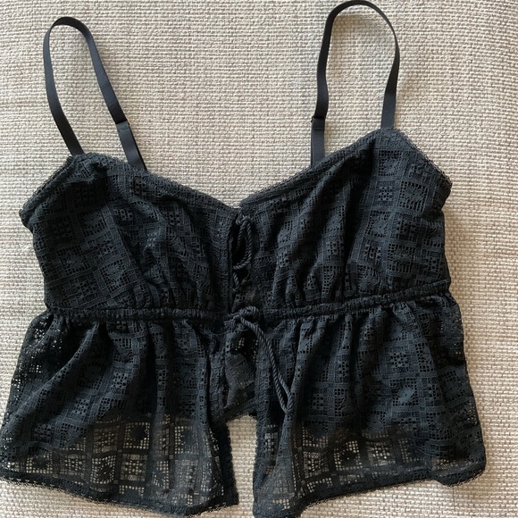 Aerie Black Lace black top XL - Picture 3 of 5